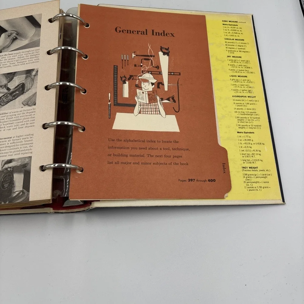 Vintage Better Homes‎ & Gardens Handyman's Book 1957 8th Printing 5 Ring